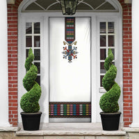 Habesha Kemis Inspired Tilet Pattern Door Cover White