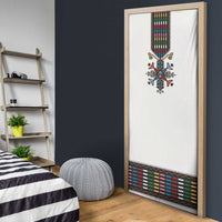 Habesha Kemis Inspired Tilet Pattern Door Cover White