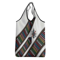 Habesha Kemis Inspired Tilet Pattern Grocery Bag White