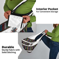 Habesha Kemis Inspired Tilet Pattern Grocery Bag White
