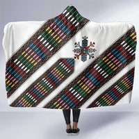 Habesha Kemis Inspired Tilet Pattern Hooded Blanket White