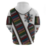 Habesha Kemis Inspired Tilet Pattern Hoodie White