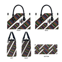 Habesha Kemis Inspired Tilet Pattern Leather Bag White