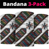 Habesha Kemis Inspired Tilet Pattern Neck Gaiter White