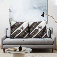 Habesha Kemis Inspired Tilet Pattern Pillow Cover White