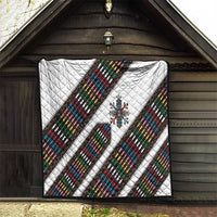 Habesha Kemis Inspired Tilet Pattern Quilt White