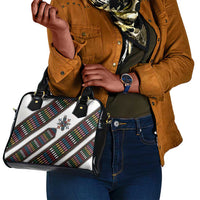 Habesha Kemis Inspired Tilet Pattern Shoulder Handbag White