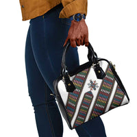 Habesha Kemis Inspired Tilet Pattern Shoulder Handbag White