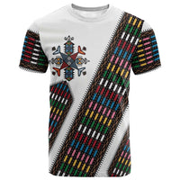 Habesha Kemis Inspired Tilet Pattern T shirt White