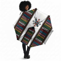 Habesha Kemis Inspired Tilet Pattern Umbrella White