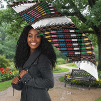 Habesha Kemis Inspired Tilet Pattern Umbrella White