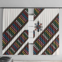 Habesha Kemis Inspired Tilet Pattern Window Curtain White