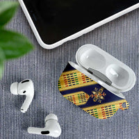 Habesha Kemis Inspired Tilet Pattern AirPods Case Royal Blue - Gold