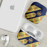 Habesha Kemis Inspired Tilet Pattern AirPods Case Royal Blue - Gold