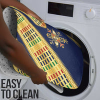 Habesha Kemis Inspired Tilet Pattern Bathroom Set Royal Blue - Gold