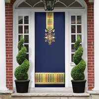 Habesha Kemis Inspired Tilet Pattern Door Cover Royal Blue - Gold