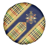 Habesha Kemis Inspired Tilet Pattern Spare Tire Cover Royal Blue - Gold