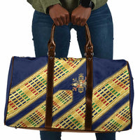 Habesha Kemis Inspired Tilet Pattern Travel Bag Royal Blue - Gold