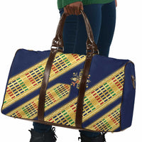 Habesha Kemis Inspired Tilet Pattern Travel Bag Royal Blue - Gold