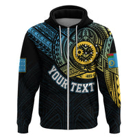 Custom Vanuatu Hoodie Turtle Chest Tattoo Flag Color - Sanma - Wonder Print Shop