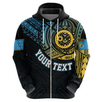 Custom Vanuatu Hoodie Turtle Chest Tattoo Flag Color - Sanma - Wonder Print Shop