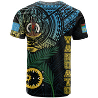 Personalised Vanuatu T Shirt Turtle Chest Tattoo Flag Color Sanma - Wonder Print Shop