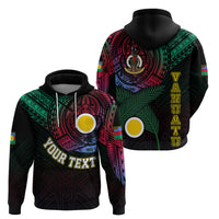 Custom Vanuatu Hoodie Turtle Chest Tattoo Flag Color - Shefa - Wonder Print Shop