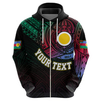 Custom Vanuatu Hoodie Turtle Chest Tattoo Flag Color - Shefa - Wonder Print Shop