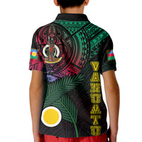 Custom Vanuatu Polo Shirt for Kid Turtle Chest Tattoo Flag Color Shefa - Wonder Print Shop
