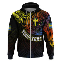 Custom Vanuatu Hoodie Turtle Chest Tattoo Flag Color - Tafea - Wonder Print Shop