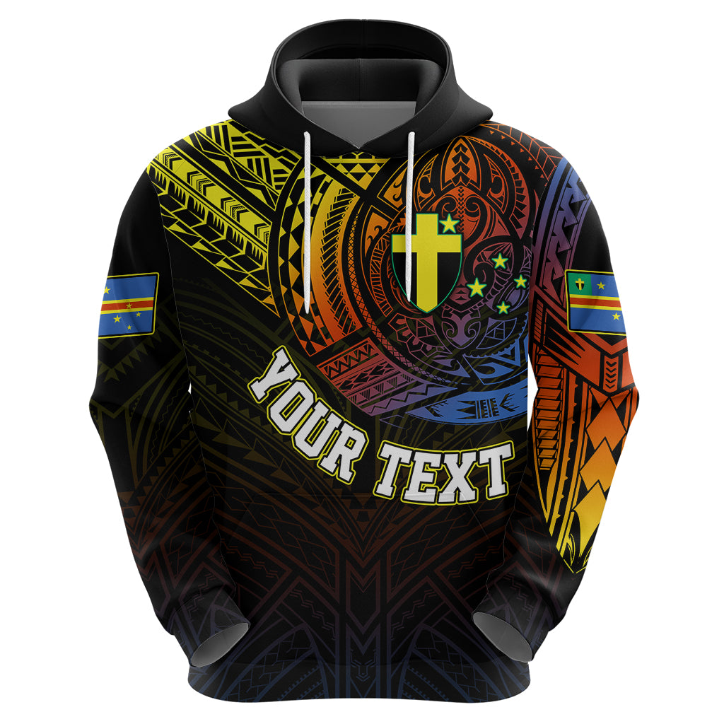 Custom Vanuatu Hoodie Turtle Chest Tattoo Flag Color - Tafea - Wonder Print Shop