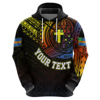 Custom Vanuatu Hoodie Turtle Chest Tattoo Flag Color - Tafea - Wonder Print Shop