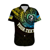 Personalised Vanuatu Hawaiian Shirt Turtle Chest Tattoo Flag Color - Torba - Wonder Print Shop