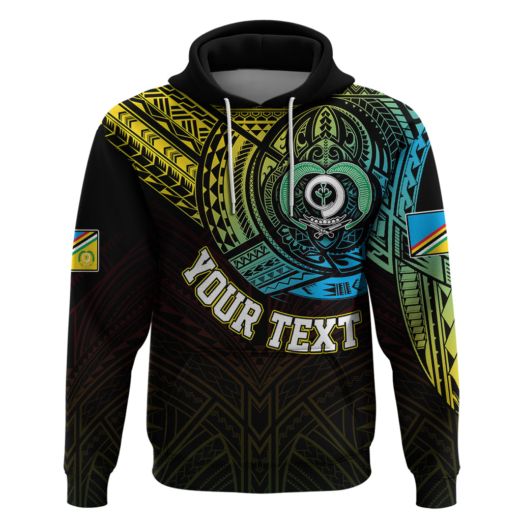 Custom Vanuatu Hoodie Turtle Chest Tattoo Flag Color - Torba - Wonder Print Shop