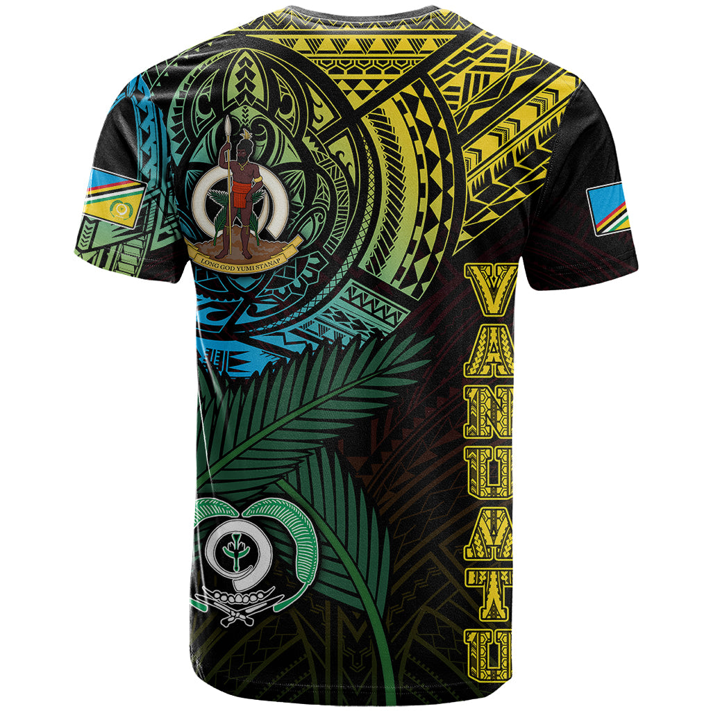 Personalised Vanuatu T Shirt Turtle Chest Tattoo Flag Color Torba - Wonder Print Shop