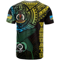 Personalised Vanuatu T Shirt Turtle Chest Tattoo Flag Color Torba - Wonder Print Shop