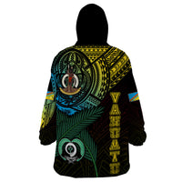 Personalised Vanuatu Wearable Blanket Hoodie Turtle Chest Tattoo Flag Color - Torba - Wonder Print Shop