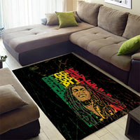 Reggae King Marley Area Rug Typeset Grunge Style LT7 - Wonder Print Shop