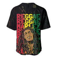 Reggae King Marley Baseball Jersey Typeset Grunge Style LT7 - Wonder Print Shop