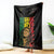 Reggae King Marley Blanket Typeset Grunge Style