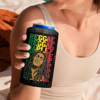 Reggae King Marley 4 in 1 Can Cooler Tumbler Typeset Grunge Style LT7 - Wonder Print Shop