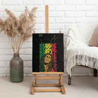 Reggae King Marley Canvas Wall Art Typeset Grunge Style LT7 - Wonder Print Shop