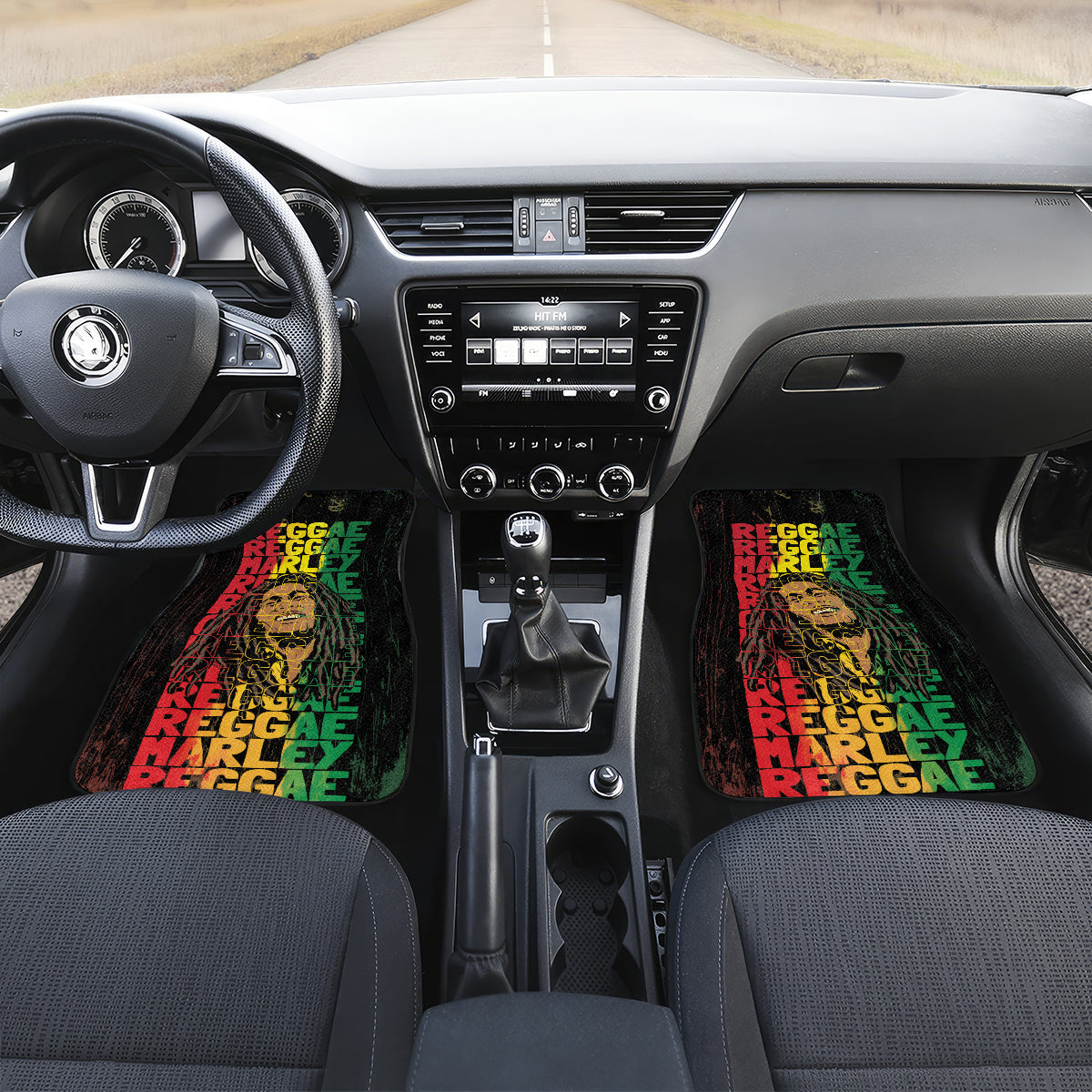 Reggae King Marley Car Mats Typeset Grunge Style LT7 - Wonder Print Shop
