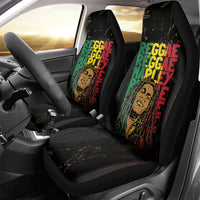 Reggae King Marley Car Seat Cover Typeset Grunge Style LT7 - Wonder Print Shop