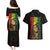 Reggae King Marley Couples Matching Puletasi and Hawaiian Shirt Typeset Grunge Style LT7 - Wonder Print Shop
