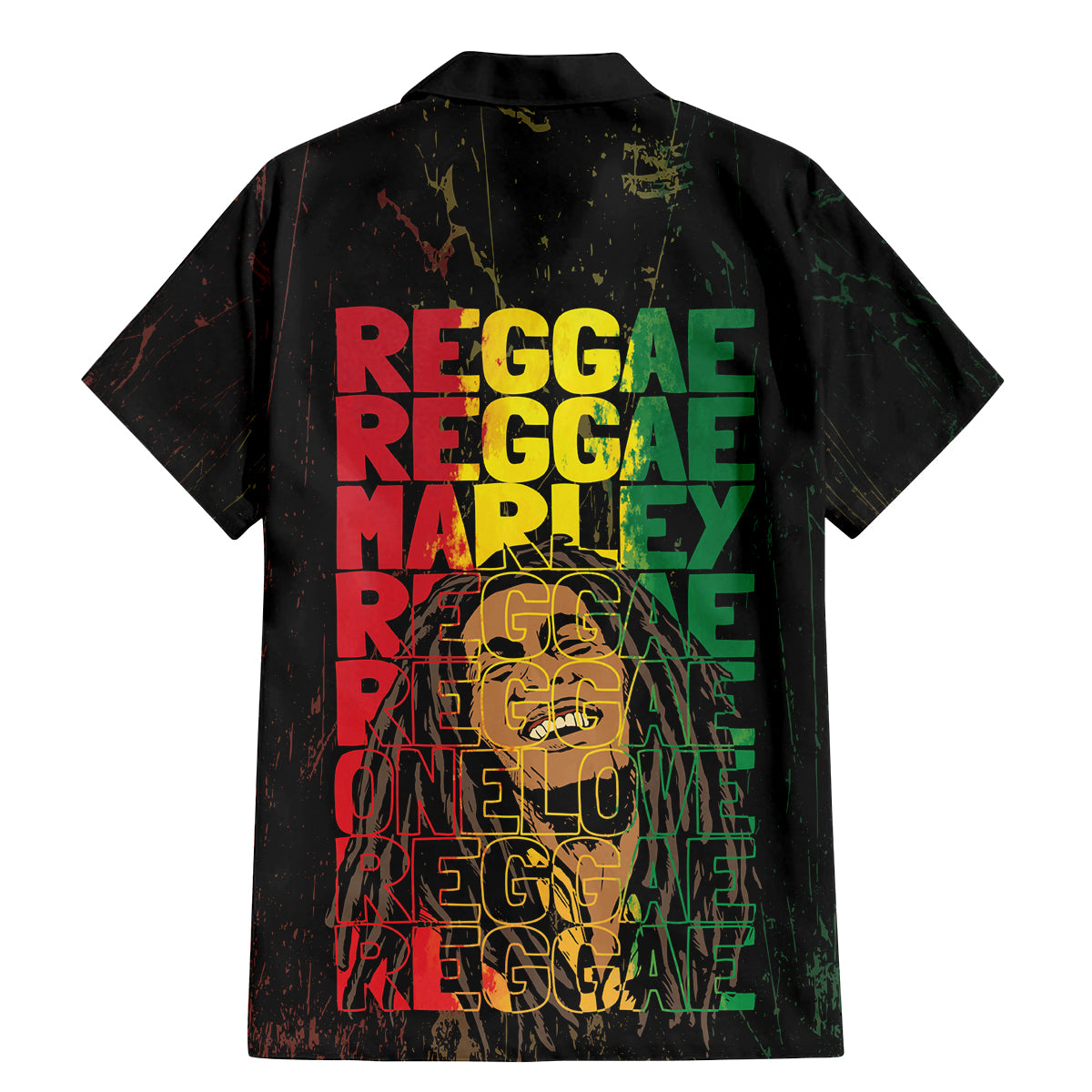 Reggae King Marley Family Matching Mermaid Dress and Hawaiian Shirt Typeset Grunge Style LT7 - Wonder Print Shop