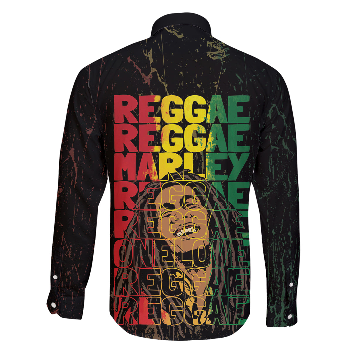 Reggae King Marley Family Matching Mermaid Dress and Hawaiian Shirt Typeset Grunge Style LT7 - Wonder Print Shop