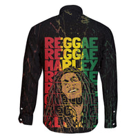 Reggae King Marley Family Matching Mermaid Dress and Hawaiian Shirt Typeset Grunge Style LT7 - Wonder Print Shop