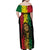 Reggae King Marley Family Matching Off Shoulder Maxi Dress and Hawaiian Shirt Typeset Grunge Style LT7 - Wonder Print Shop