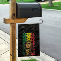 Reggae King Marley Garden Flag Typeset Grunge Style - Wonder Print Shop